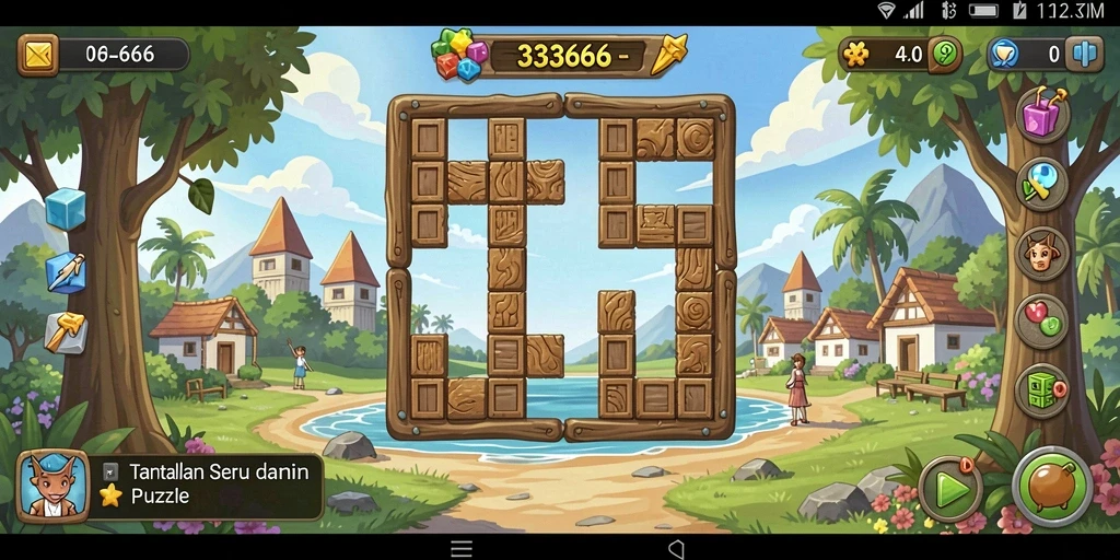 Gameplay menantang dan menarik dari aplikasi Puzzle 333666.