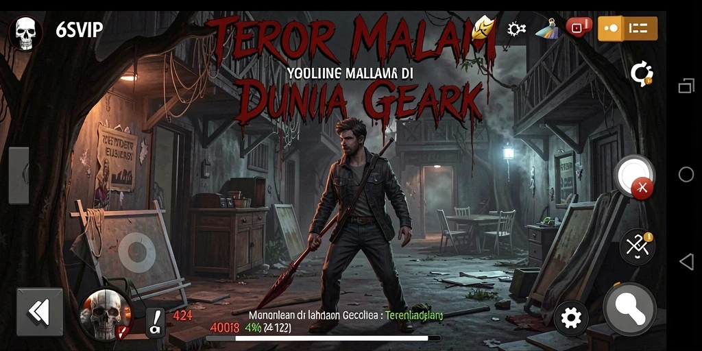 Screenshot utama menampilkan suasana mencekam dalam gameplay 6SVIP.