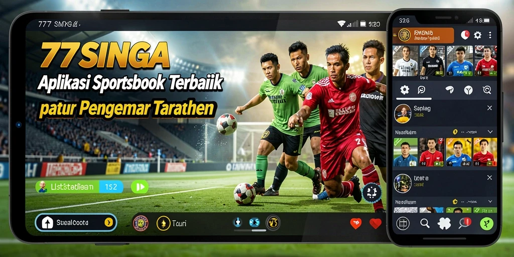 Tampilan antarmuka pengguna 77SINGA dengan pilihan taruhan olahraga.