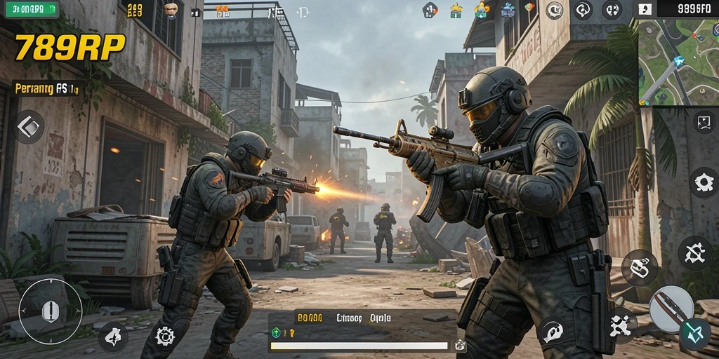 Gameplay seru dan mendebarkan dari 789RP di arena FPS.