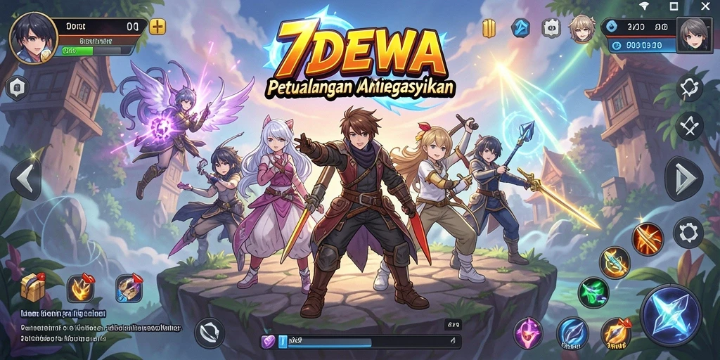 Tampilan gameplay anime yang memukau dan penuh aksi.