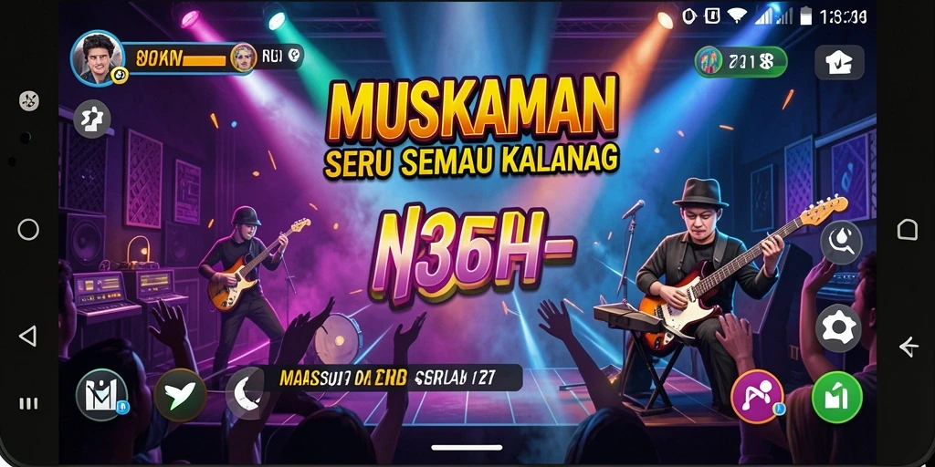 Screenshot dari gameplay menampilkan pengalaman musik interaktif yang mengasyikkan.