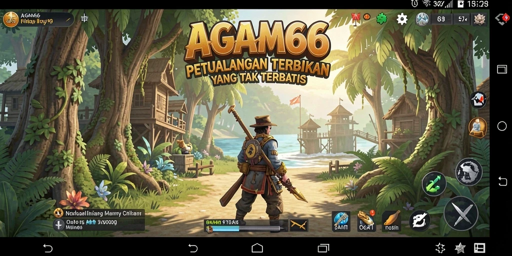 Screenshot gameplay AGAM66 menampilkan dunia Open World yang luas dan indah.