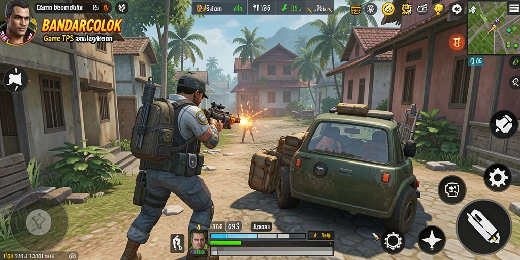 Tangkapan layar menunjukkan aksi intens dalam gameplay TPS.