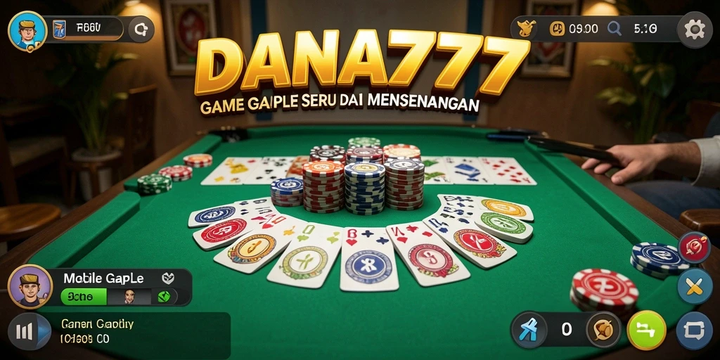 Tampilan gameplay Gaple yang seru dan interaktif di DANA777.