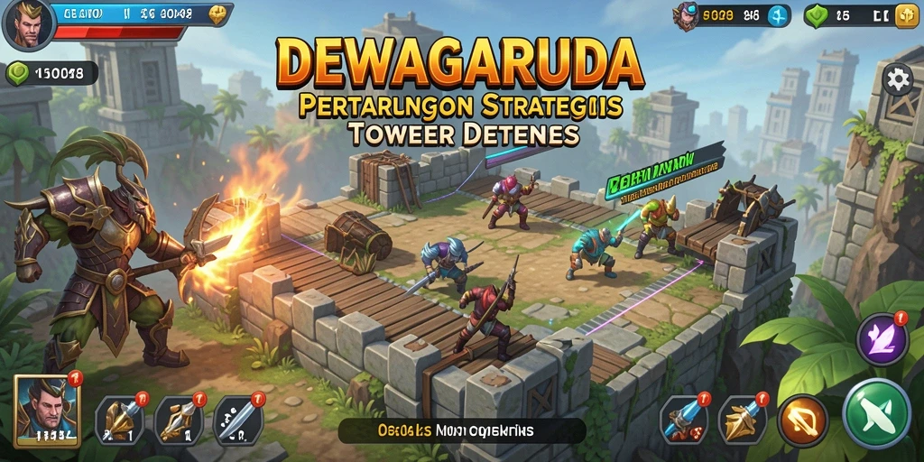 Gameplay seru DEWAGARUDA dalam mode Tower Defense.