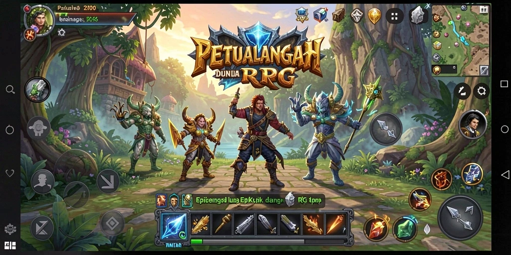 Gameplay RPG F08 dengan petualangan epik yang mendebarkan.