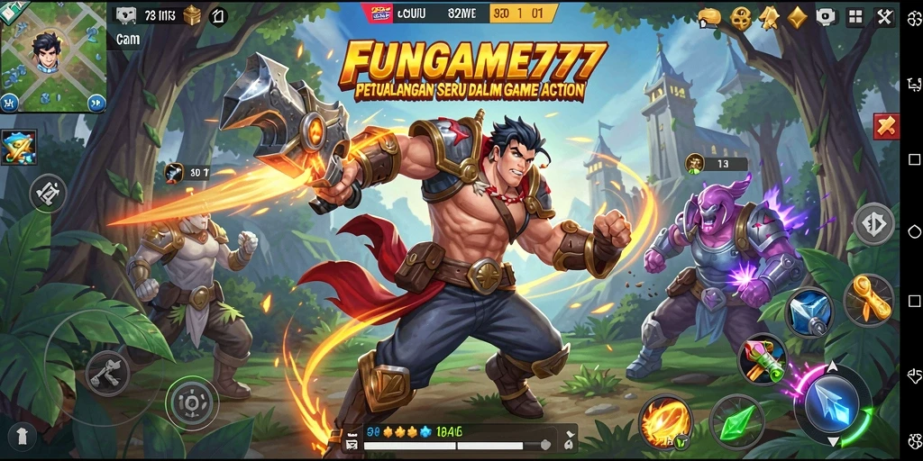 Screenshot gameplay <strong>FUNGAME777</strong> yang penuh aksi dan tantangan seru.