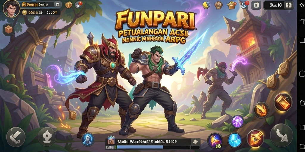 Tampilan menarik dari gameplay <strong>FUNPARI</strong> dalam aksi pertarungan seru.