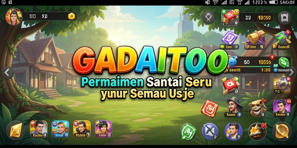 Screenshot menampilkan gameplay seru GADAITOTO dengan grafis cerah.