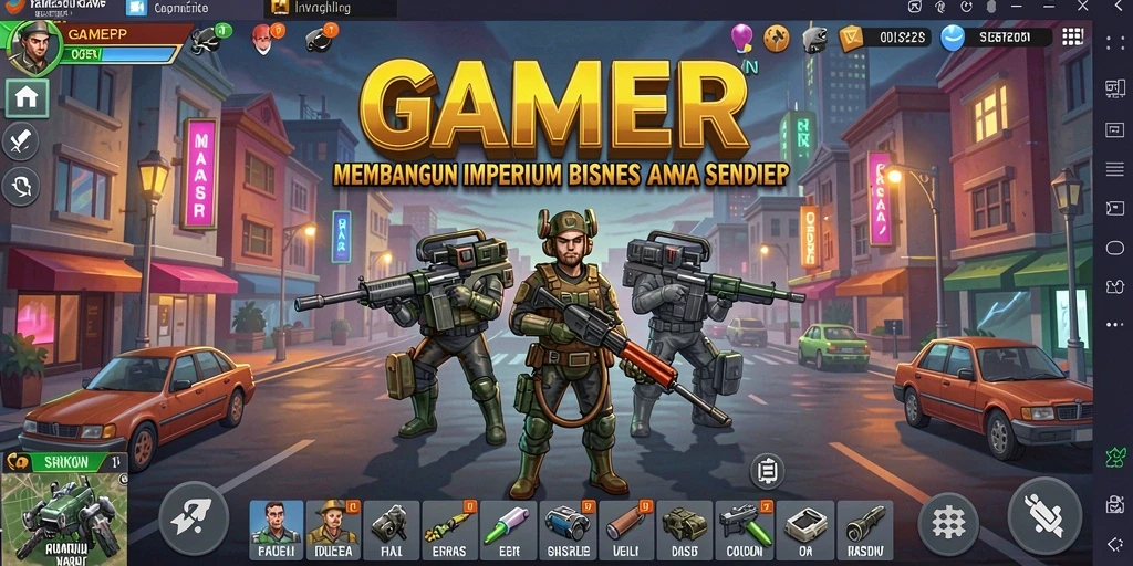 Screenshot gameplay GAMERP menunjukkan momen menegangkan saat mengelola bisnis.