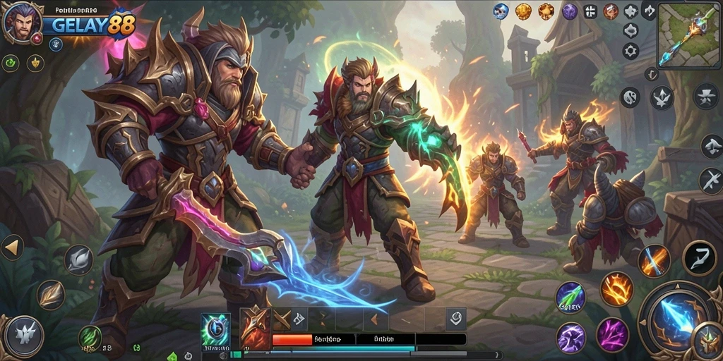 Screenshot gameplay <strong>GELAY88</strong> menampilkan aksi seru dalam pertempuran ARPG.