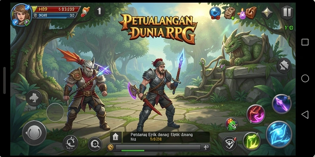 Tampilan gameplay H89 yang penuh aksi di dunia RPG.