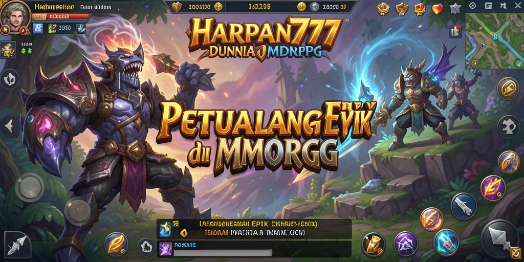 Tangkapan layar utama HARAPAN777 menampilkan aksi seru dalam dunia MMORPG.