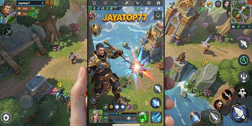 Screenshot gameplay JAYATOP77 dengan aksi pertempuran seru dalam dunia RPG.