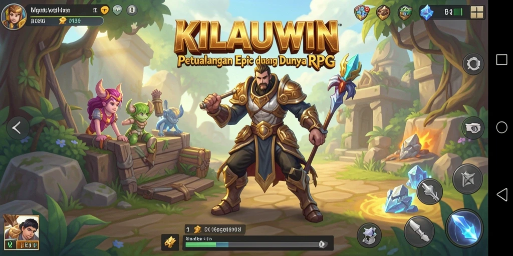 Screenshot menampilkan gameplay RPG yang mendebarkan di KILAUWIN.