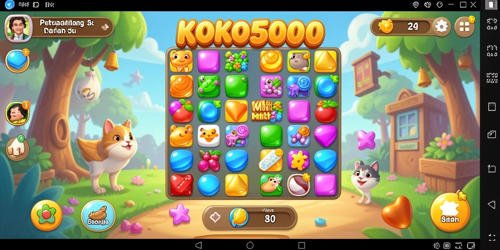 Gameplay seru KOKO5000 yang penuh tantangan Match-3.