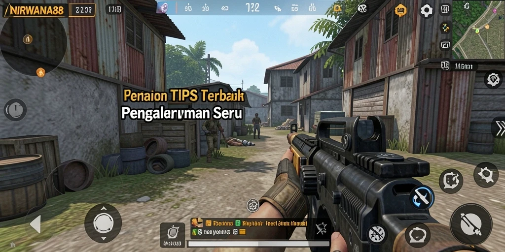 Screenshot gameplay NIRWANA88 menampilkan aksi seru di pertempuran TPS.