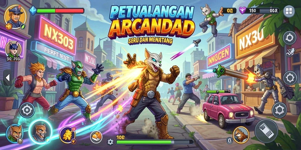 Tampilan gameplay seru dan menantang di NX303.