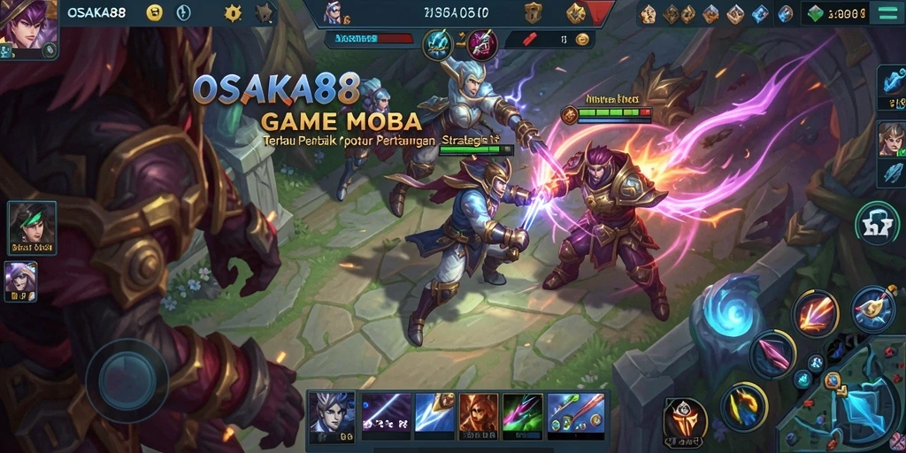 Tampilan menarik dari gameplay OSAKA88 dalam pertempuran strategis.