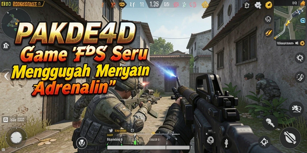Tampilan gameplay yang mendebarkan dalam PAKDE4D, menampilkan aksi tembak-menembak yang intens.