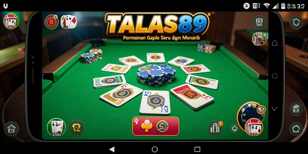Screenshot gameplay TALAS89 menampilkan serunya permainan Gaple.