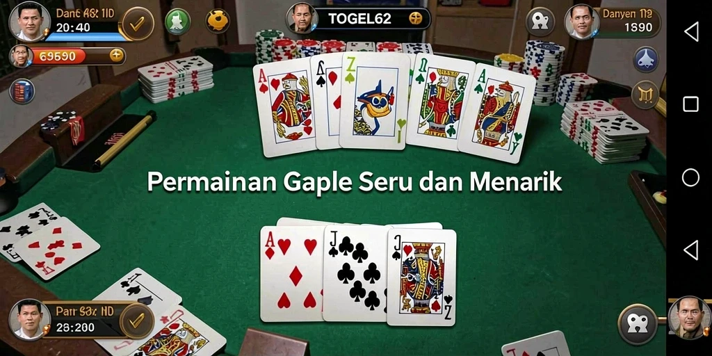 Screenshot gameplay Gaple yang seru dan mendebarkan