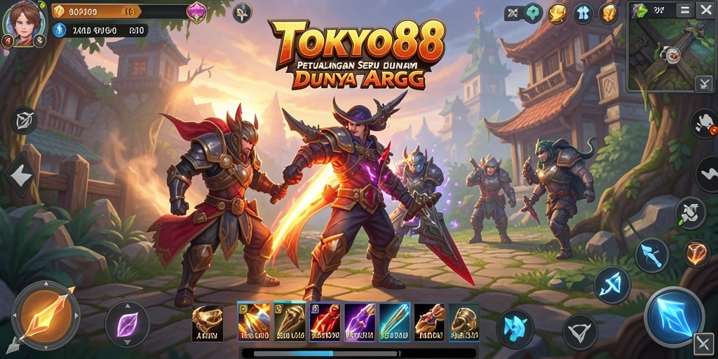 Screenshot gameplay TOKYO88 dengan aksi pertarungan yang menegangkan.
