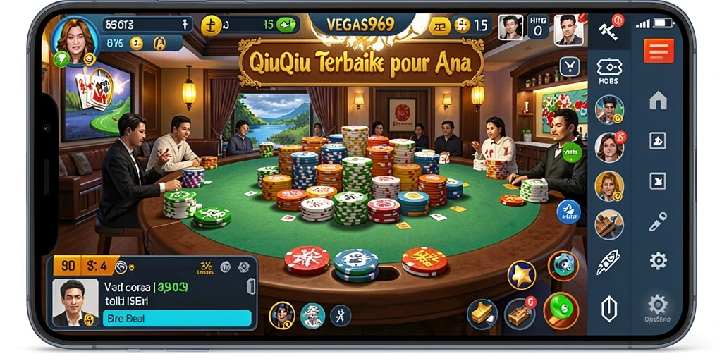 Tampilan menarik dari gameplay QiuQiu di VEGAS969.