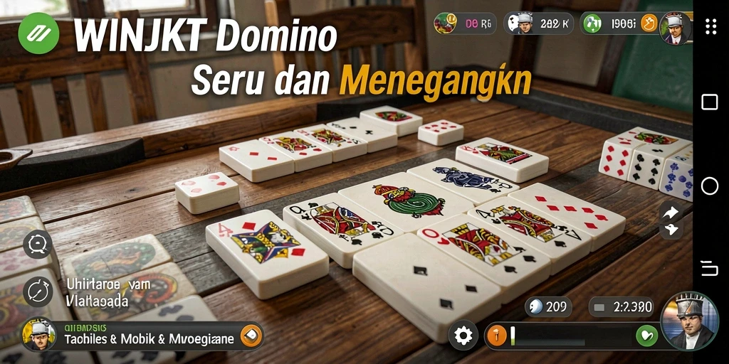 Tampilan gameplay Domino yang menarik dan kompetitif dalam WINJKT.