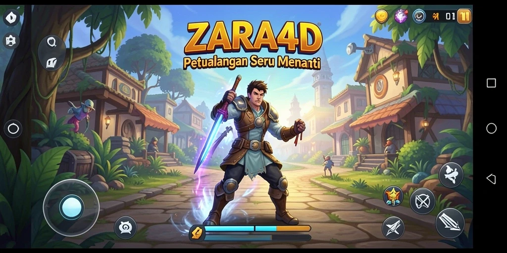 Screenshot ZARA4D menampilkan aksi seru dalam gameplay petualangan.