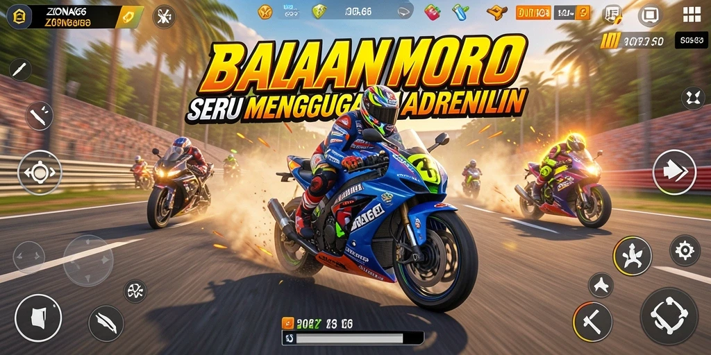 Gameplay menarik dan balapan seru di ZONA66.